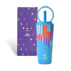Reduce Jamie Makeup 22oz Tumbler Halo Pop-Up Handle Retro Candy Striped